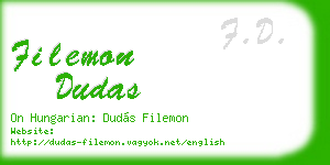 filemon dudas business card