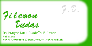 filemon dudas business card